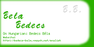 bela bedecs business card